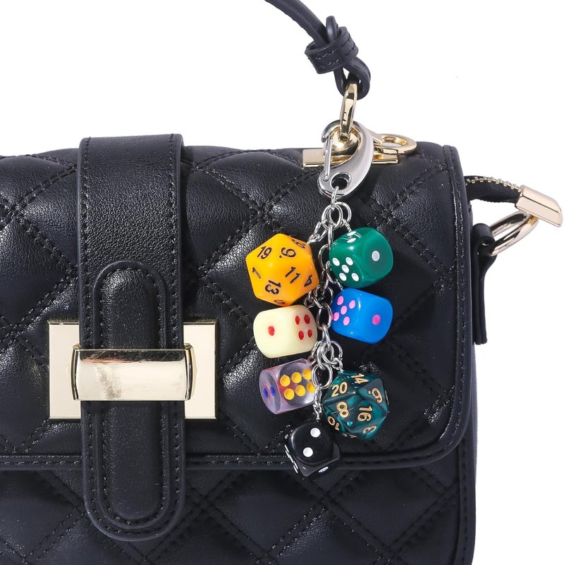 SORGERLY 8 Ball Dice Charm Keychain - Cute Bag Purse Handbag Accessories - Y2K Aesthetic Key Chain for Women Men - Image 2